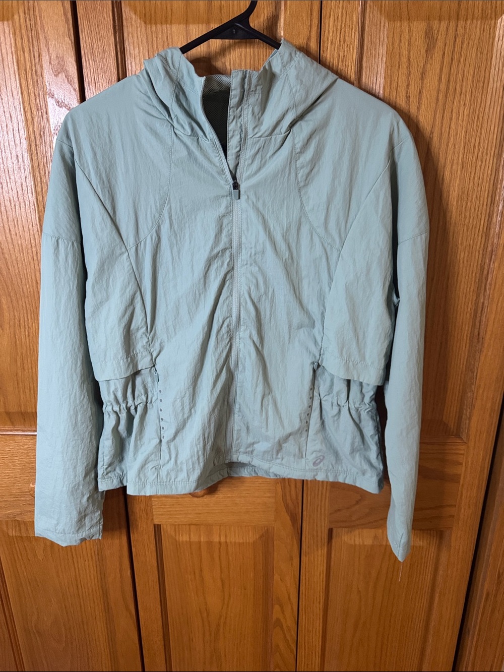 Asics Mint Green Hooded Utility Jacket